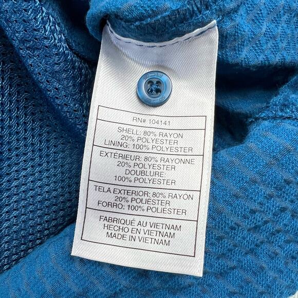 Nike ACG women's Blue button Down Tank top Blouse Shirt size Medium Pockets - Picture 7 of 7